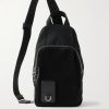 Flex Sling Leather and Suede-Trimmed Canvas Bag