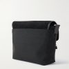 Leather-Trimmed Suede and Canvas Messenger Bag - BK Leather-Trimmed Suede and Canvas Messenger Bag - BK