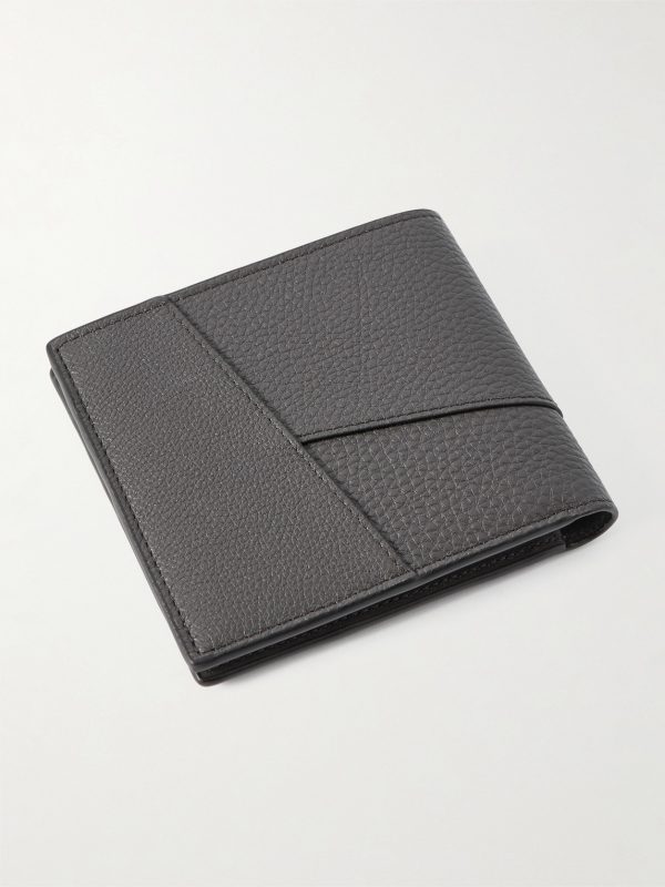 Puzzle Edge Full-Grain Leather Billfold Wallet - BK Puzzle Edge Full-Grain Leather Billfold Wallet - BK