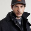 Logo-Appliquéd Leather-Trimmed Wool-Blend Baseball Cap - OU