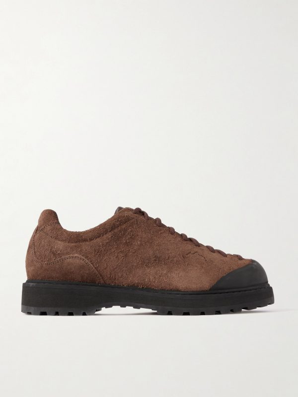 Ampezzo Rubber-Trimmed Brushed-Suede Boots