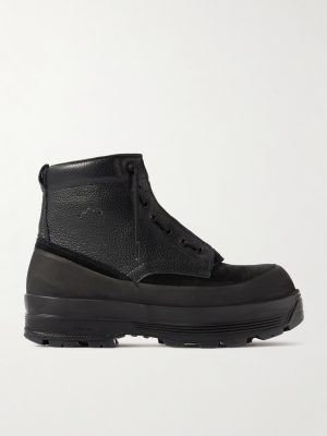 Spezzamonte Rubber-Trimmed Suede and Full-Grain Leather Boots Spezzamonte Rubber-Trimmed Suede and Full-Grain Leather Boots