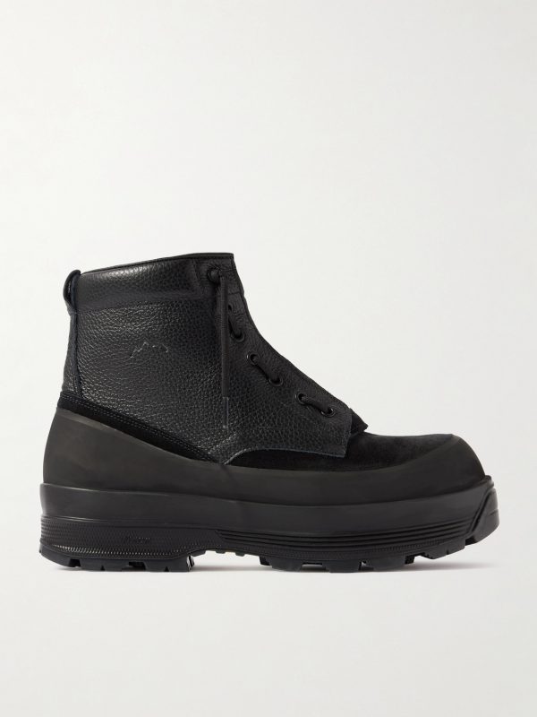 Spezzamonte Rubber-Trimmed Suede and Full-Grain Leather Boots Spezzamonte Rubber-Trimmed Suede and Full-Grain Leather Boots