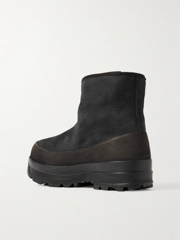 Badia Rubber-Trimmed Suede Boots - BK