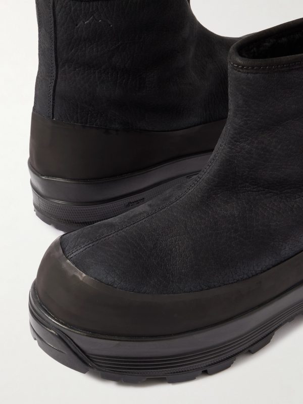 Badia Rubber-Trimmed Suede Boots - CU