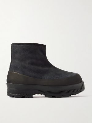 Badia Rubber-Trimmed Suede Boots