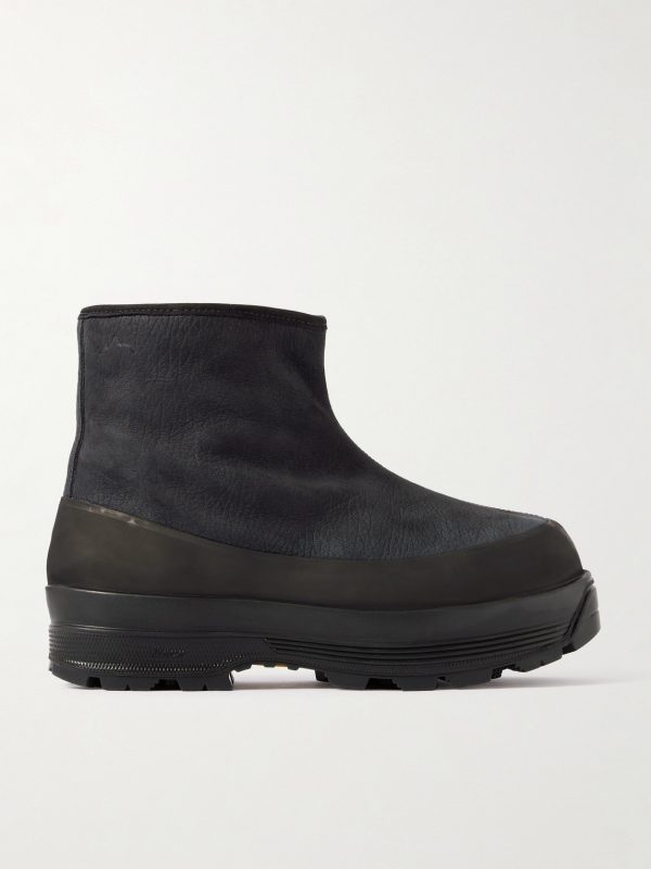 Badia Rubber-Trimmed Suede Boots