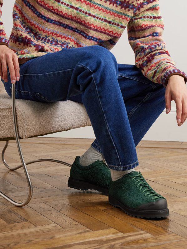 Ampezzo Rubber-Trimmed Brushed-Suede Boots - OU Ampezzo Rubber-Trimmed Brushed-Suede Boots - OU