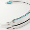 Weston Sterling Silver, Kingman Turquoise and 18-Karat Gold Cuff - CU