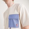 Logo-Appliquéd Chambray-Trimmed Stretch Cotton-Jersey T-Shirt - CU