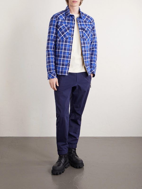 Logo-Appliquéd Chambray-Trimmed Stretch Cotton-Jersey T-Shirt - OU