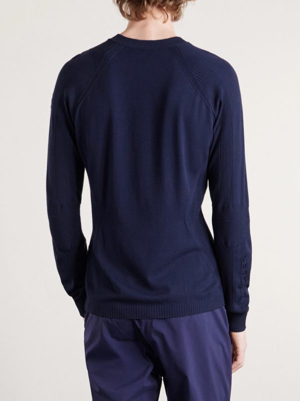 Logo-Appliquéd Crepe Sweater - BK