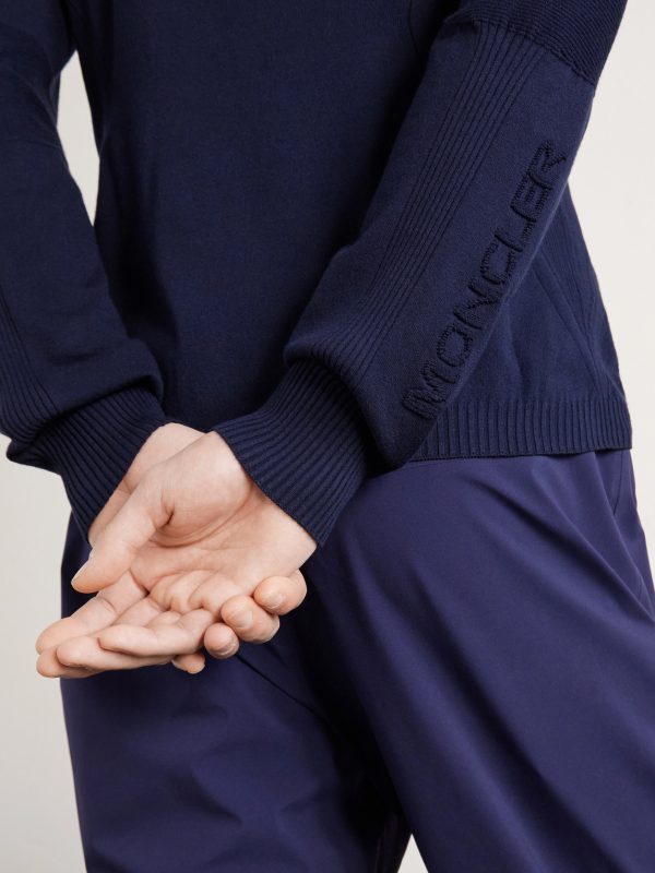 Logo-Appliquéd Crepe Sweater - CU