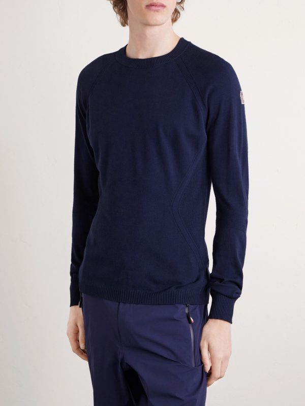 Logo-Appliquéd Crepe Sweater - FR