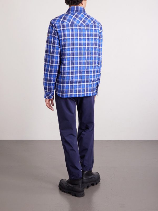 Gelt Quilted Checked Cotton-Blend Down Shirt Jacket - BK Gelt Quilted Checked Cotton-Blend Down Shirt Jacket - BK