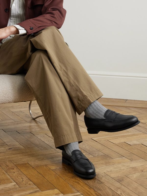 Full-Grain Leather Penny Loafers - OU Full-Grain Leather Penny Loafers - OU