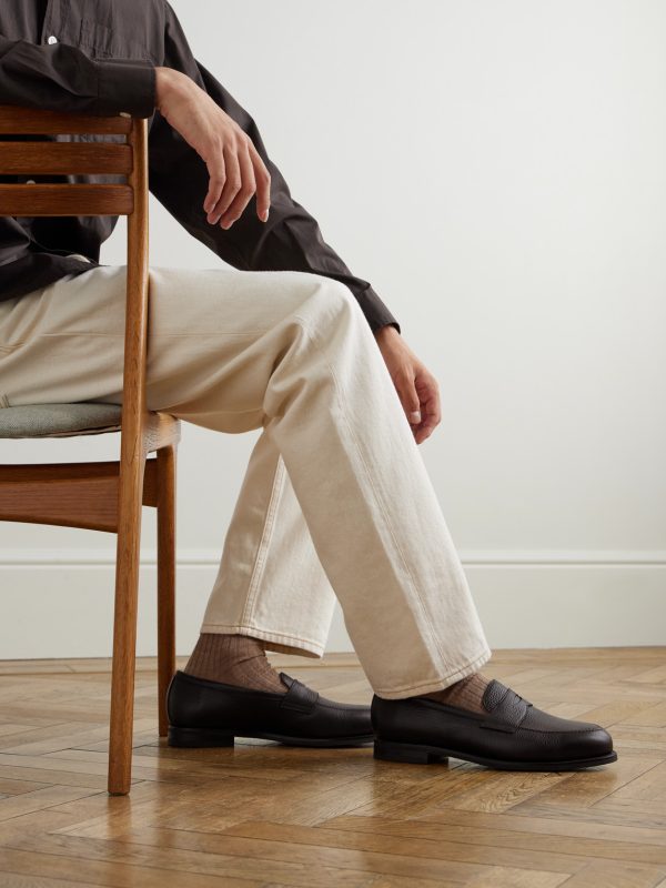 Full-Grain Leather Penny Loafers - OU Full-Grain Leather Penny Loafers - OU