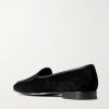 The Belgian Leather-Trimmed Suede Loafers - BK The Belgian Leather-Trimmed Suede Loafers - BK