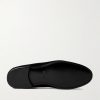 The Belgian Leather-Trimmed Suede Loafers - E1 The Belgian Leather-Trimmed Suede Loafers - E1