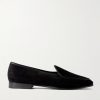 The Belgian Leather-Trimmed Suede Loafers The Belgian Leather-Trimmed Suede Loafers