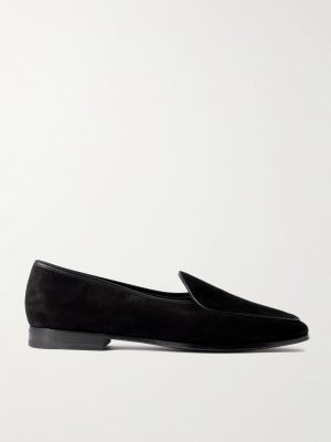 The Belgian Leather-Trimmed Suede Loafers The Belgian Leather-Trimmed Suede Loafers