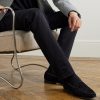 The Belgian Leather-Trimmed Suede Loafers - OU The Belgian Leather-Trimmed Suede Loafers - OU