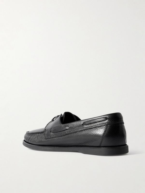 Full-Grain Leather Boat Shoes - BK Full-Grain Leather Boat Shoes - BK