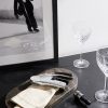 Up & Down Silver-Tone and Leather Corkscrew and Champagne Stopper Set - OU