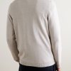 + N.Peal Cashmere Tucci Leather-Trimmed Half-Zip Sweater - BK
