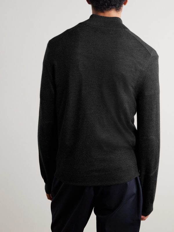 +Stanley Tucci Cashmere and Silk-Blend Zip-Up Cardigan - BK +Stanley Tucci Cashmere and Silk-Blend Zip-Up Cardigan - BK