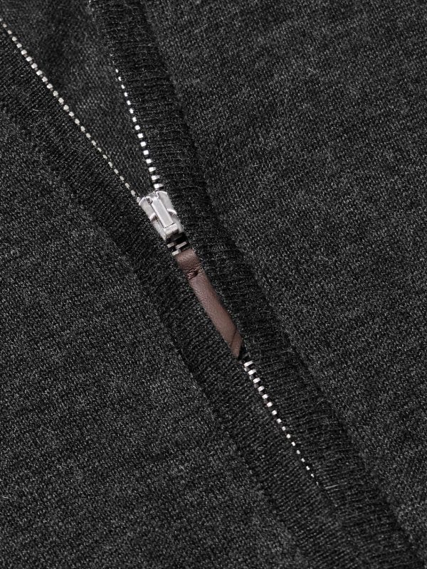 +Stanley Tucci Cashmere and Silk-Blend Zip-Up Cardigan - CU +Stanley Tucci Cashmere and Silk-Blend Zip-Up Cardigan - CU
