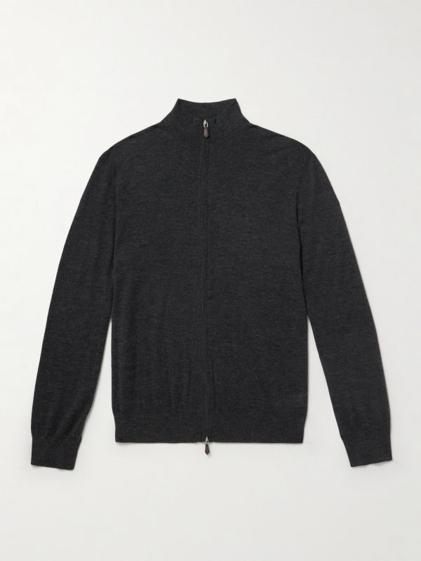 +Stanley Tucci Cashmere and Silk-Blend Zip-Up Cardigan +Stanley Tucci Cashmere and Silk-Blend Zip-Up Cardigan