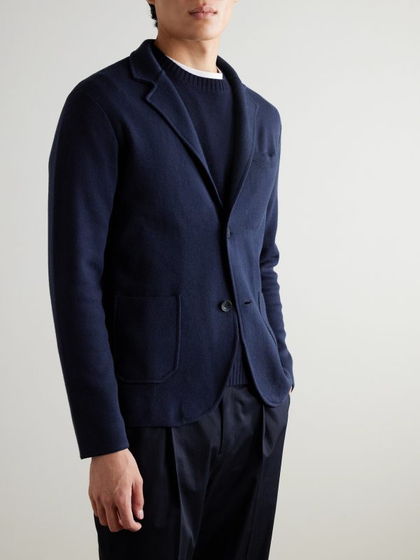 + Stanley Tucci Cashmere Cotton, Silk and Cashmere-Blend Blazer - FR + Stanley Tucci Cashmere Cotton, Silk and Cashmere-Blend Blazer - FR