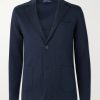 + Stanley Tucci Cashmere Cotton, Silk and Cashmere-Blend Blazer + Stanley Tucci Cashmere Cotton, Silk and Cashmere-Blend Blazer