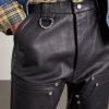 + HOORSENBUHS Straight-Leg Studded Leather Trousers - CU