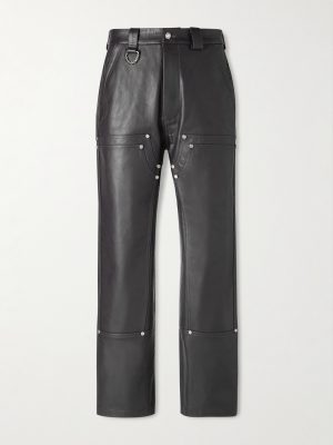 + HOORSENBUHS Straight-Leg Studded Leather Trousers + HOORSENBUHS Straight-Leg Studded Leather Trousers