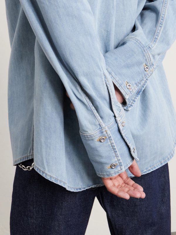 + HOORSENBUHS Two-Tone Denim Shirt - CU + HOORSENBUHS Two-Tone Denim Shirt - CU