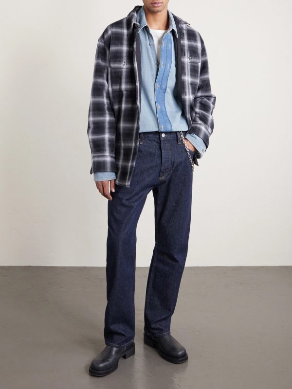 + HOORSENBUHS Two-Tone Denim Shirt - OU + HOORSENBUHS Two-Tone Denim Shirt - OU