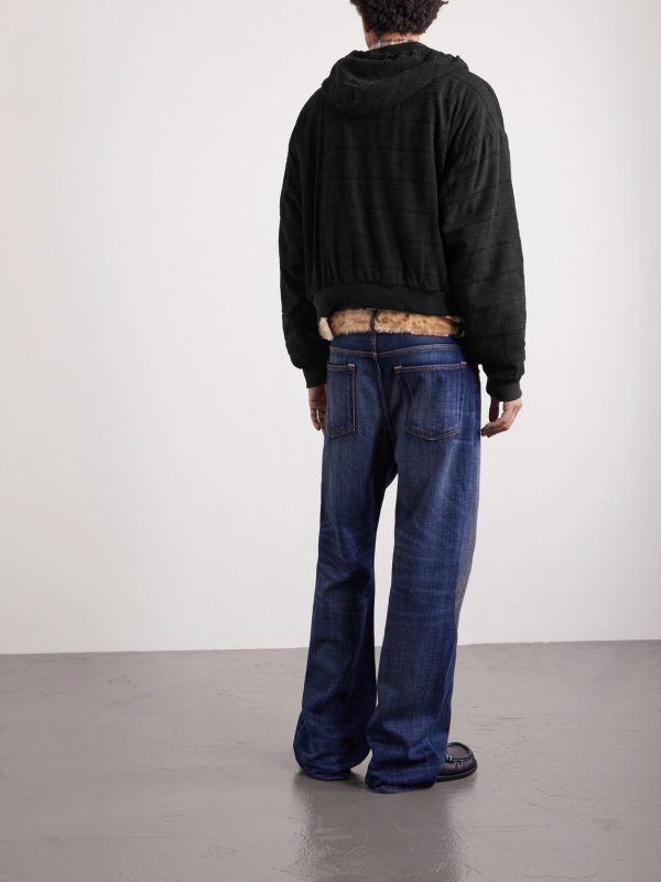 + HOORSENBUHS Cropped Embroidered Cotton Zip-Up Hoodie - BK + HOORSENBUHS Cropped Embroidered Cotton Zip-Up Hoodie - BK