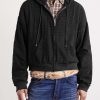 + HOORSENBUHS Cropped Embroidered Cotton Zip-Up Hoodie - FR + HOORSENBUHS Cropped Embroidered Cotton Zip-Up Hoodie - FR