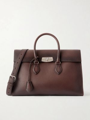 E'Mio Full-Grain Leather Briefcase