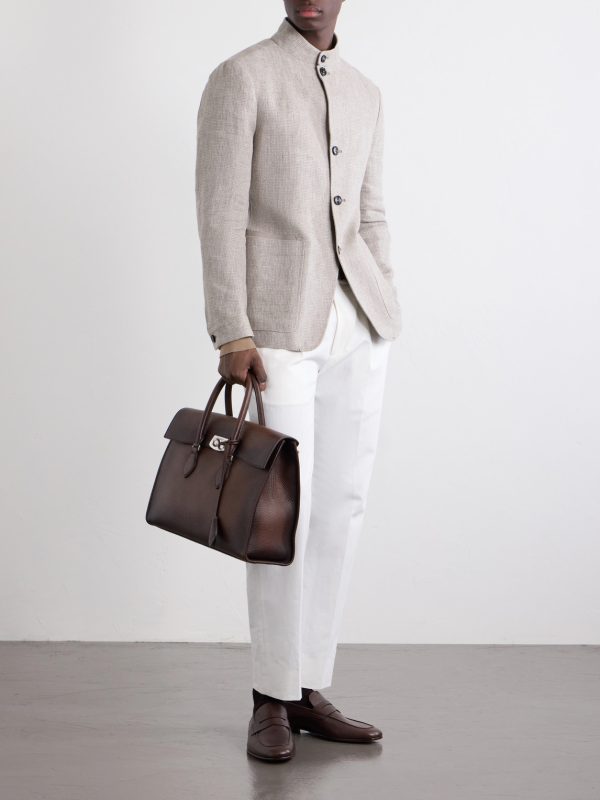 E'Mio Full-Grain Leather Briefcase - OU E'Mio Full-Grain Leather Briefcase - OU