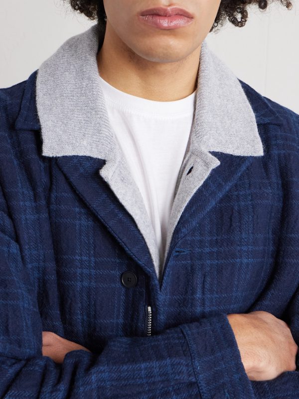 Chain Checked Cotton and Wool-Blend Jacket - CU