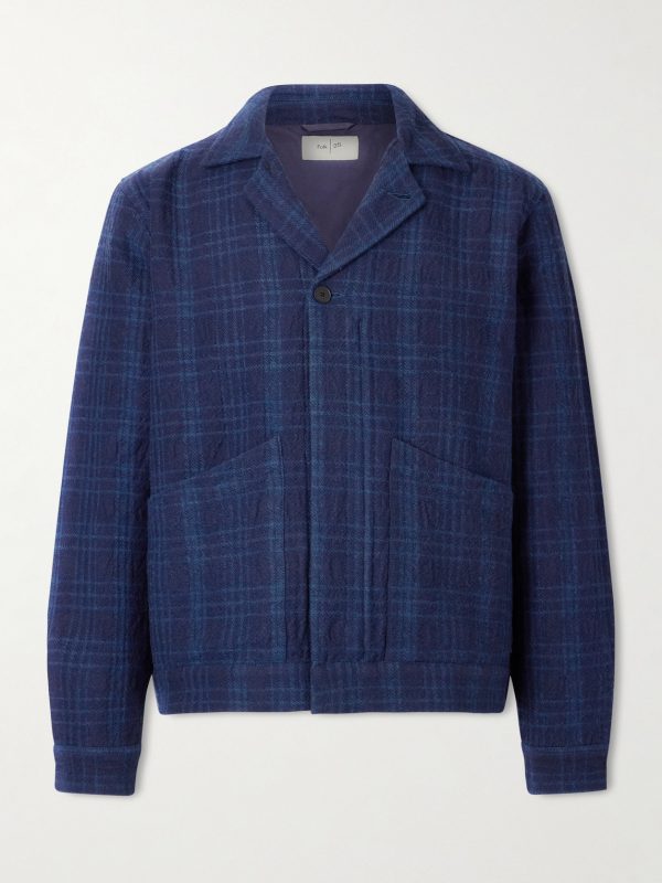 Chain Checked Cotton and Wool-Blend Jacket