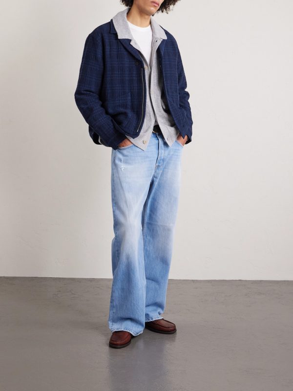 Chain Checked Cotton and Wool-Blend Jacket - OU