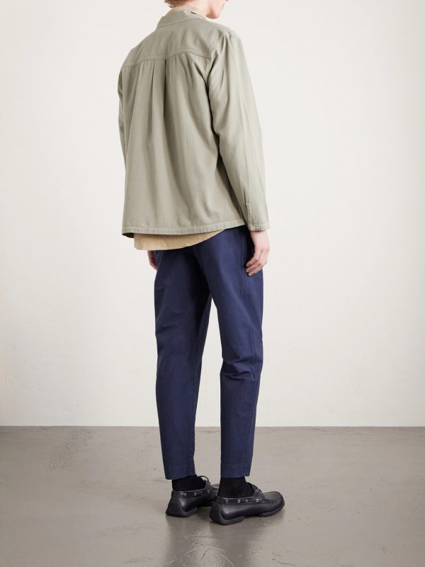 Assembly Slim-Fit Pleated Cotton-Twill Trousers - BK Assembly Slim-Fit Pleated Cotton-Twill Trousers - BK