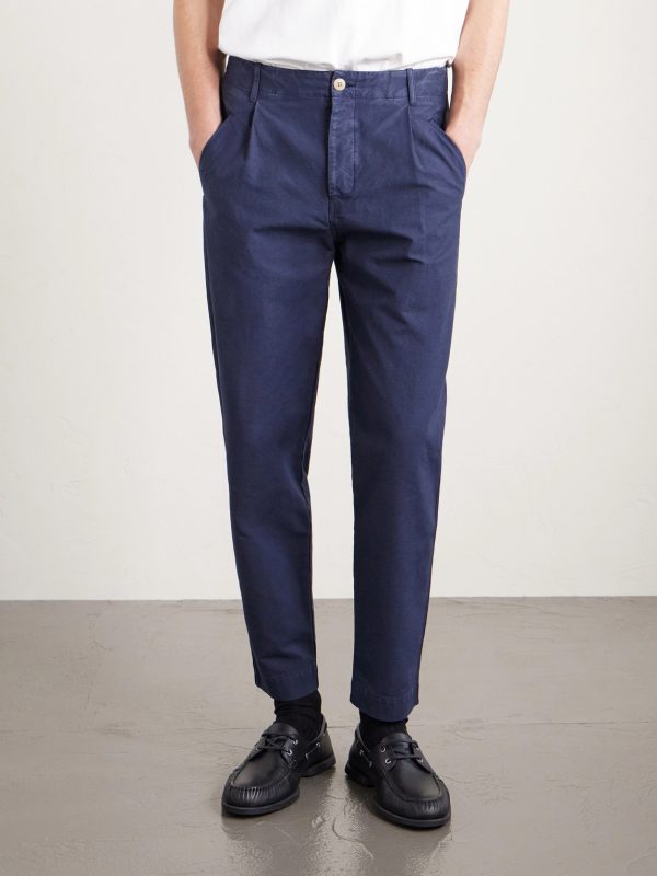 Assembly Slim-Fit Pleated Cotton-Twill Trousers - FR Assembly Slim-Fit Pleated Cotton-Twill Trousers - FR