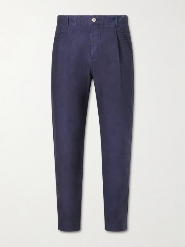 Assembly Slim-Fit Pleated Cotton-Twill Trousers Assembly Slim-Fit Pleated Cotton-Twill Trousers
