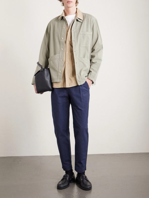 Assembly Slim-Fit Pleated Cotton-Twill Trousers - OU Assembly Slim-Fit Pleated Cotton-Twill Trousers - OU
