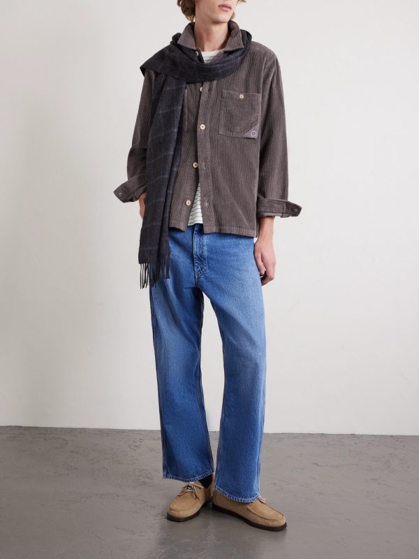 Anniversary Patch Cotton-Corduroy Overshirt - OU Anniversary Patch Cotton-Corduroy Overshirt - OU